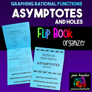 Preview of Rational Functions Graphing, Asymptotes, Holes Flip Book Foldable