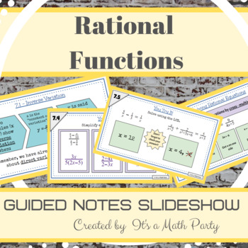 Preview of Rational Functions - Guided Notes Slideshow