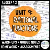 Rational Functions Unit - Guided Notes, Homework, Assessme