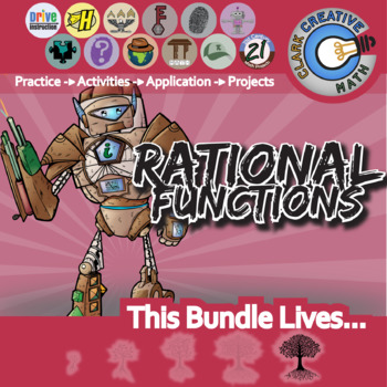 Preview of Rational Functions Unit Bundle - Algebra 2 - Distance Learning Compatible
