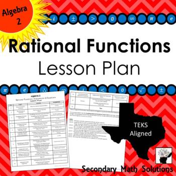 Preview of Rational Functions Unit Lesson Plan for Algebra 2