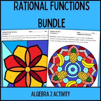 Preview of Rational Functions Worksheet Bundle