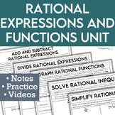 Rational Functions & Expressions Algebra 2 Unit- Notes Les