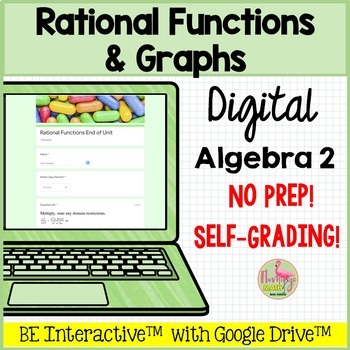 Preview of Rational Functions and Graphs for Google Forms™ Distance Learning