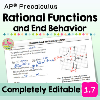 Preview of Rational Functions and End Behavior (Unit 1 AP Precalculus)