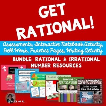 Preview of Rational Irrational Numbers 8.NS.1 2 Practice Activities Bundle
