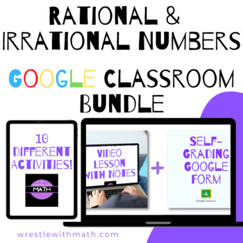 Preview of Rational & Irrational Numbers Google Form Bundle - 10 Lessons!