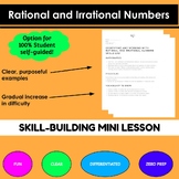 Rational Irrational Numbers Skills Lab