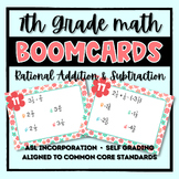 Rational Number Addition & Subtraction Task Cards & Boom Cards