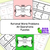 Rational Number All Operations Word Problems Puzzle