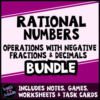 Preview of Rational Numbers Bundle - Operations with Negative Fractions & Decimals
