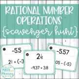 Rational Number Operations Scavenger Hunt - CCSS 7.NS.A.3 Aligned