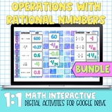 Rational Number Operations Digital Practice Activity Bundle