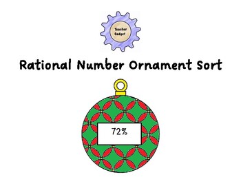 Preview of Rational Number Ornament Sort - NO PREP