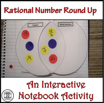 Preview of Rational Numbers Venn Diagram Activity and Rational Numbers Task Cards