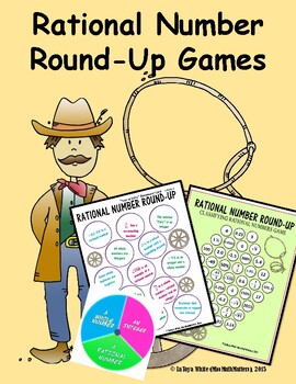 Preview of Rational Number Round-Up Games | Includes 2 Unique Activities | Math Stations