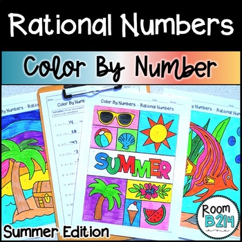 Preview of Rational Number Summer Color By Number TEKS 7.3A