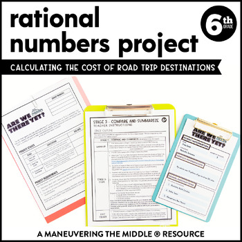 Preview of Real-World Rational Numbers Project | 6th Grade Math PBL | End of Year Project