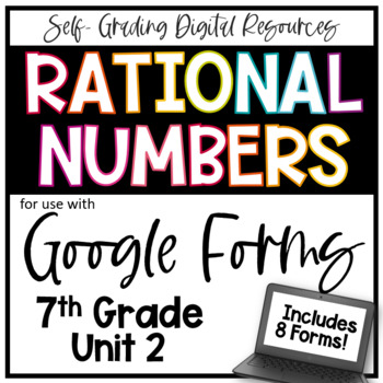 Preview of Rational Numbers - 7th Grade Math Google Forms Bundle