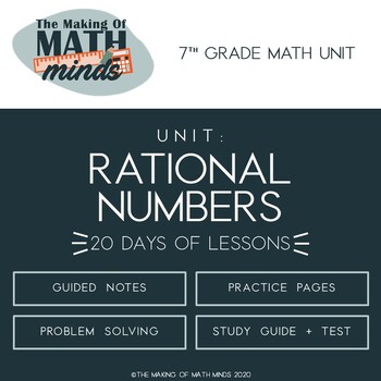 Preview of Rational Numbers - 7th Grade Math Unit (Bare Bones Unit)