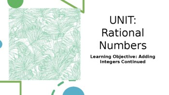 Preview of Rational Numbers: Adding Positive and Negative Numbers