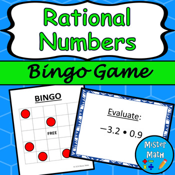 Preview of Rational Numbers Bingo Game
