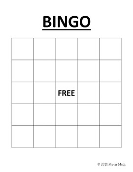 Rational Numbers Bingo Game by Mister Math | TPT