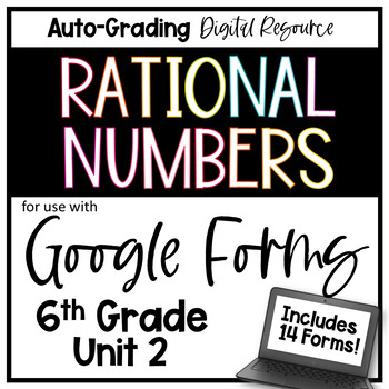 Preview of Rational Numbers Bundle - 6th Grade Math Google Forms