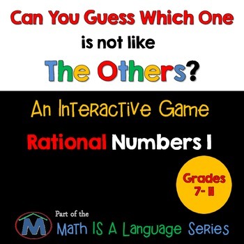 Preview of Rational Numbers - Can you guess which one? Game I