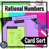 Rational Numbers Card Sort Activity