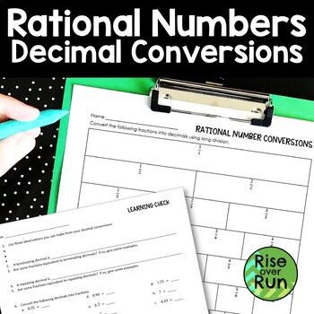 Preview of Rational Numbers Decimal Conversions