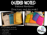 Rational Numbers Guided Notes/Teaching Slides