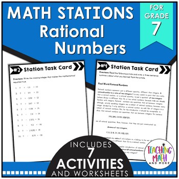 Preview of Rational Numbers Math Stations