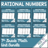 Rational Numbers Notes and Practice Bundle