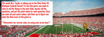 Preview of Rational Numbers Ohio State Game (Converting fractions to decimals)