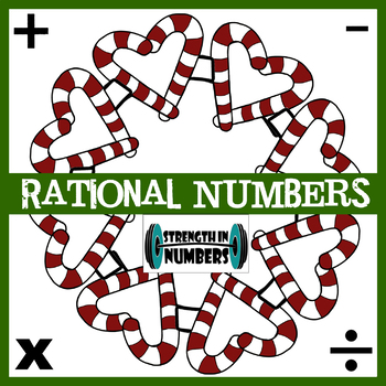 Preview of Rational Numbers Operations (+/- Fractions & Decimals) Christmas Wreath