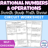 Rational Numbers & Operations Worksheet Self Checking Acti