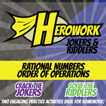 Preview of Rational Numbers Order of Operations Printable Activities - Herowork Worksheets