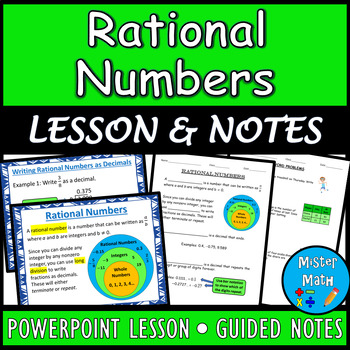Preview of Rational Numbers PPT & Guided Notes BUNDLE