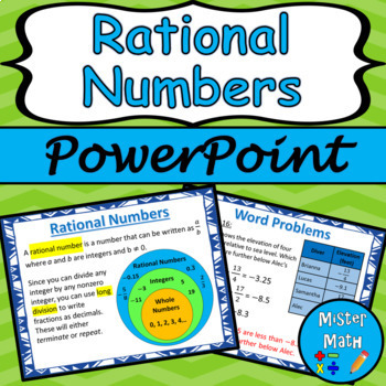 Preview of Rational Numbers PowerPoint Lesson