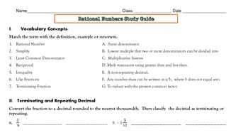 case study questions on rational numbers