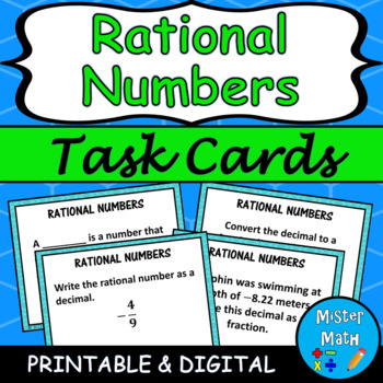 Preview of Rational Numbers Task Cards