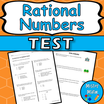 Preview of Rational Numbers Test