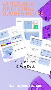 Preview of Rational Numbers and Irrational Numbers Notes with Pear Deck