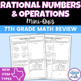 Rational Numbers and Operations Mini Quiz | STAAR New Ques