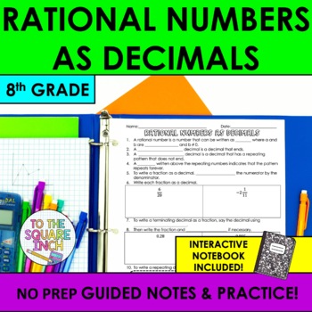 Preview of Rational Numbers as Decimals Notes & Practice | Guided Notes