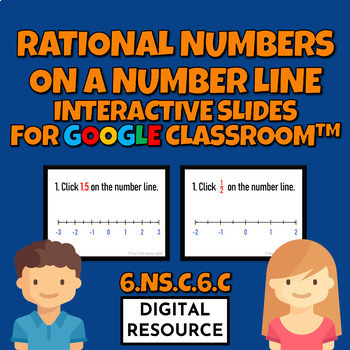 Preview of Rational Numbers on a Number Line 6.NS.6C for Google Classroom Digital Resource