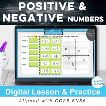Preview of Rational Numbers on a Number Line & Coordinate Plane 6NS6 Digital Math Activity