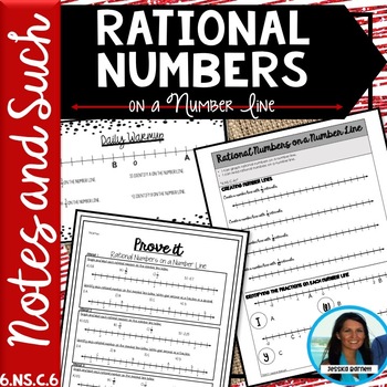 Preview of Rational Numbers on a Number Line Guided Notes Homework Warm Ups Exit Tickets