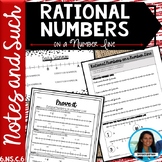 Rational Numbers on a Number Line Guided Notes Homework Wa